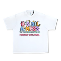 White its all a mess Urban Heavy Tee - JahusDesignShop