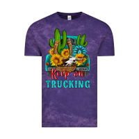 Cloud Purple keep on trucking with western truck Vintage Tee - HRA Design Shop