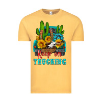 Vintage Mustard keep on trucking with western truck Vintage Tee - HRA Design Shop