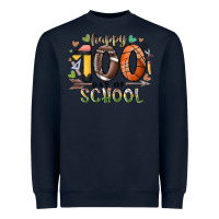 Navy happy 100 americana football basketball day of sch Heavyweight Sweatshirt - RacoonDesign