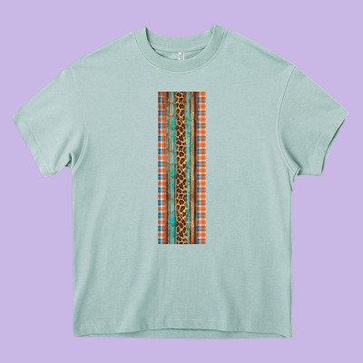 Fall Pattern Heavy Core Tee Designed By Artiststas