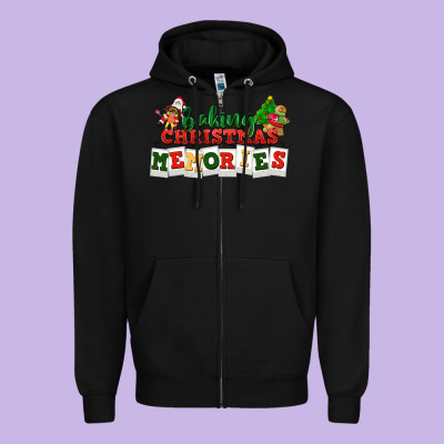 Baking Christmas Memories Zipper Hoodie Designed By Nancycooperartshop