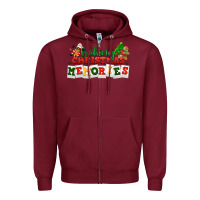 Burgundy Baking Christmas memories Zipper Hoodie - NancyCooperArtShop