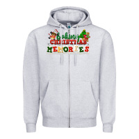 Heather Grey Baking Christmas memories Zipper Hoodie - NancyCooperArtShop