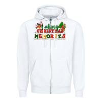 White Baking Christmas memories Zipper Hoodie - NancyCooperArtShop