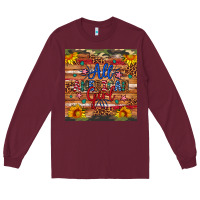 Burgundy all american girl Long Sleeve Tee - Artiststas