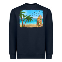 Navy beach background Heavyweight Sweatshirt - HRA Design Shop