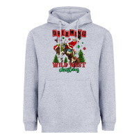 Heather Grey dreaming of a wild west christmas cowboy santa Heavyweight Hoodie - MaliasSmallBusiness