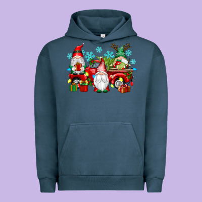 Christmas Gnome Truck Urban Hoodie Designed By Texasbilliewilder