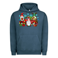 Pigment Midnight Navy christmas gnome truck Urban Hoodie - texasbilliewilder