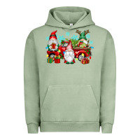Pigment Oil Green christmas gnome truck Urban Hoodie - texasbilliewilder