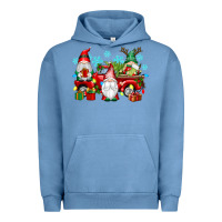 Pigment Pebble Blue christmas gnome truck Urban Hoodie - texasbilliewilder