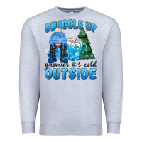 Heather Grey snuggle up gnomies it's cold outside Premium Sweatshirt - MaliasSmallBusiness