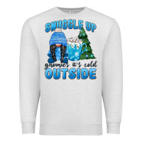 Oatmeal Heather snuggle up gnomies it's cold outside Premium Sweatshirt - MaliasSmallBusiness