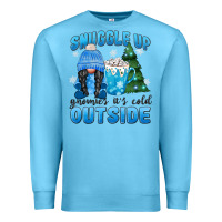 Ocean Blue snuggle up gnomies it's cold outside Premium Sweatshirt - MaliasSmallBusiness