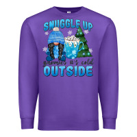 Purple snuggle up gnomies it's cold outside Premium Sweatshirt - MaliasSmallBusiness