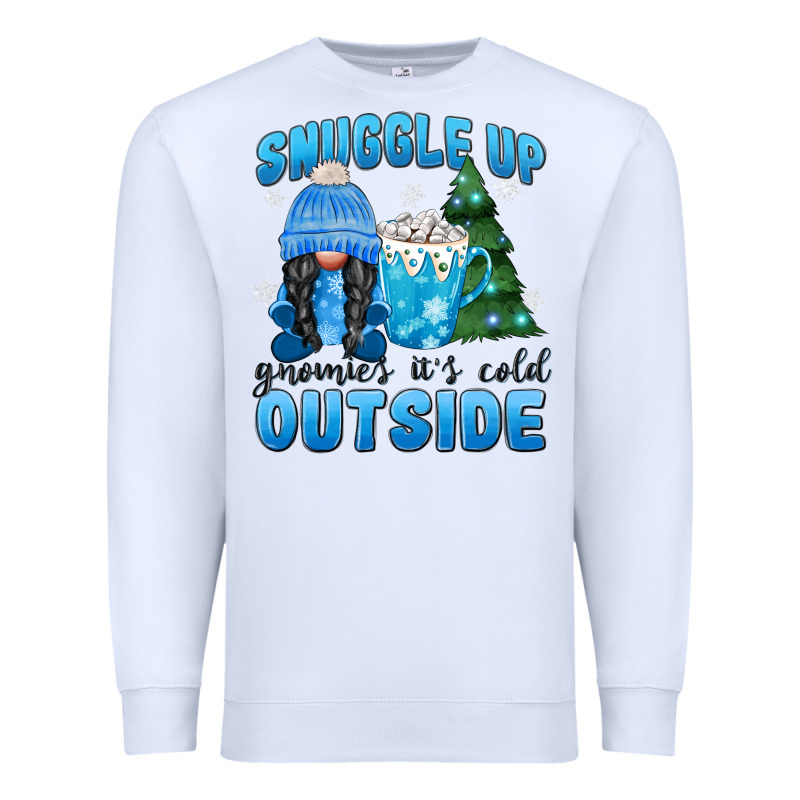 Snuggle Up Gnomies It's Cold Outside Premium Sweatshirt by MaliasSmallBusiness | Teevron