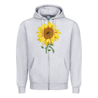 Heather Grey bambino sunflower Zipper Hoodie - LillyAllenDesigns