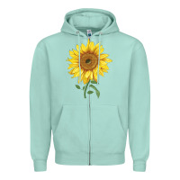 Seafoam bambino sunflower Zipper Hoodie - LillyAllenDesigns