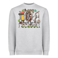 Heather Grey happy 100 day of school american football baseball Heavyweight Sweatshirt - RacoonDesign