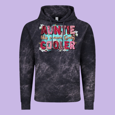 Auntie Like Mom Only Cooler Vintage Hoodie Designed By Zillion Design Studio