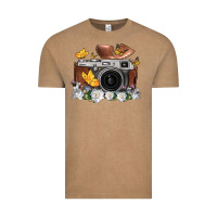Vintage Coffee floral butterfly film roll vintage camera Vintage Tee - FaDigitalArtStudio