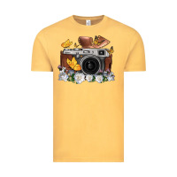 Vintage Mustard floral butterfly film roll vintage camera Vintage Tee - FaDigitalArtStudio