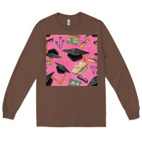 Chestnut pink glitter graduation seamless pattern Long Sleeve Tee - BundleAndBundleShop