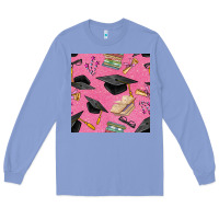 Colony Blue pink glitter graduation seamless pattern Long Sleeve Tee - BundleAndBundleShop
