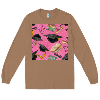 Toasted Coconut pink glitter graduation seamless pattern Long Sleeve Tee - BundleAndBundleShop