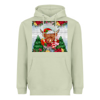 Matcha christmas cow Heavyweight Hoodie - MaliasSmallBusiness