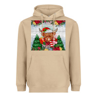 Mushroom christmas cow Heavyweight Hoodie - MaliasSmallBusiness