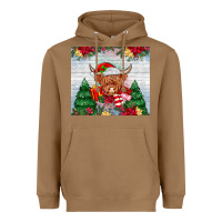 Toasted Coconut christmas cow Heavyweight Hoodie - MaliasSmallBusiness