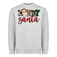 Heather Grey howdy santa Heavyweight Sweatshirt - FaDigitalArtStudio