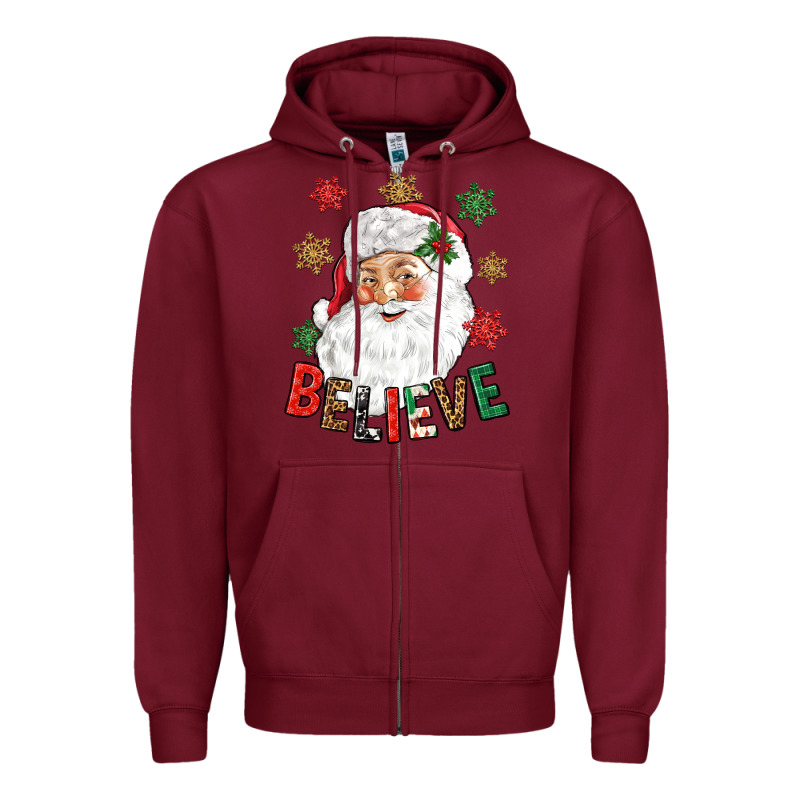 Believe Christmas Zipper Hoodie by NancyCooperArtShop | Teevron