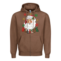 Chestnut Believe Christmas Zipper Hoodie - NancyCooperArtShop
