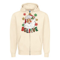 Sandshell Believe Christmas Zipper Hoodie - NancyCooperArtShop