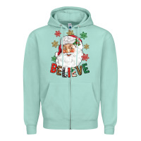 Seafoam Believe Christmas Zipper Hoodie - NancyCooperArtShop