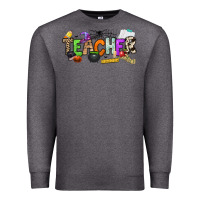 Charcoal Heather halloween teacher Premium Sweatshirt - NancyCooperArtShop