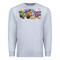 Heather Grey halloween teacher Premium Sweatshirt - NancyCooperArtShop