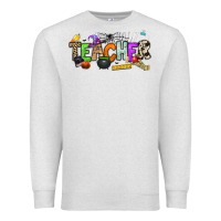 Oatmeal Heather halloween teacher Premium Sweatshirt - NancyCooperArtShop