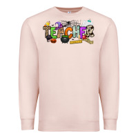 Pale Pink halloween teacher Premium Sweatshirt - NancyCooperArtShop