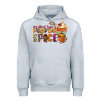 Heather Grey my blood type is pumpkin spice Urban Hoodie - NancyCooperArtShop