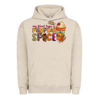 Pigment French Oak my blood type is pumpkin spice Urban Hoodie - NancyCooperArtShop