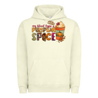Pigment Pistachio my blood type is pumpkin spice Urban Hoodie - NancyCooperArtShop