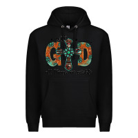Black with god all things are possible gemstone cross Premium Hoodie - Jasminsmagicworld