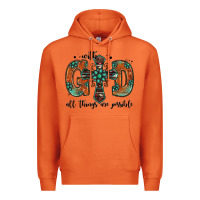 Carrot with god all things are possible gemstone cross Premium Hoodie - Jasminsmagicworld