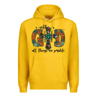 Lemon with god all things are possible gemstone cross Premium Hoodie - Jasminsmagicworld