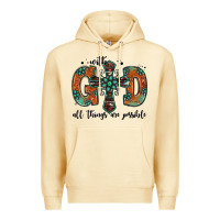 Pina Colada with god all things are possible gemstone cross Premium Hoodie - Jasminsmagicworld