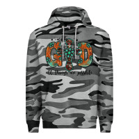 Slate Camo with god all things are possible gemstone cross Premium Hoodie - Jasminsmagicworld